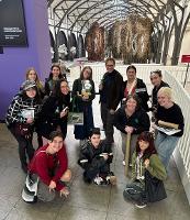 Art, Culture, and Design study abroad group of students with Professor Hepi Wachter