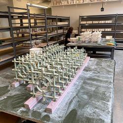 Ceramic bisque before being fired with a glaze.