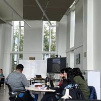 1. Students at work in a drawing workshop.