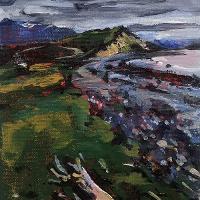 10. Painting of a rocky seascape