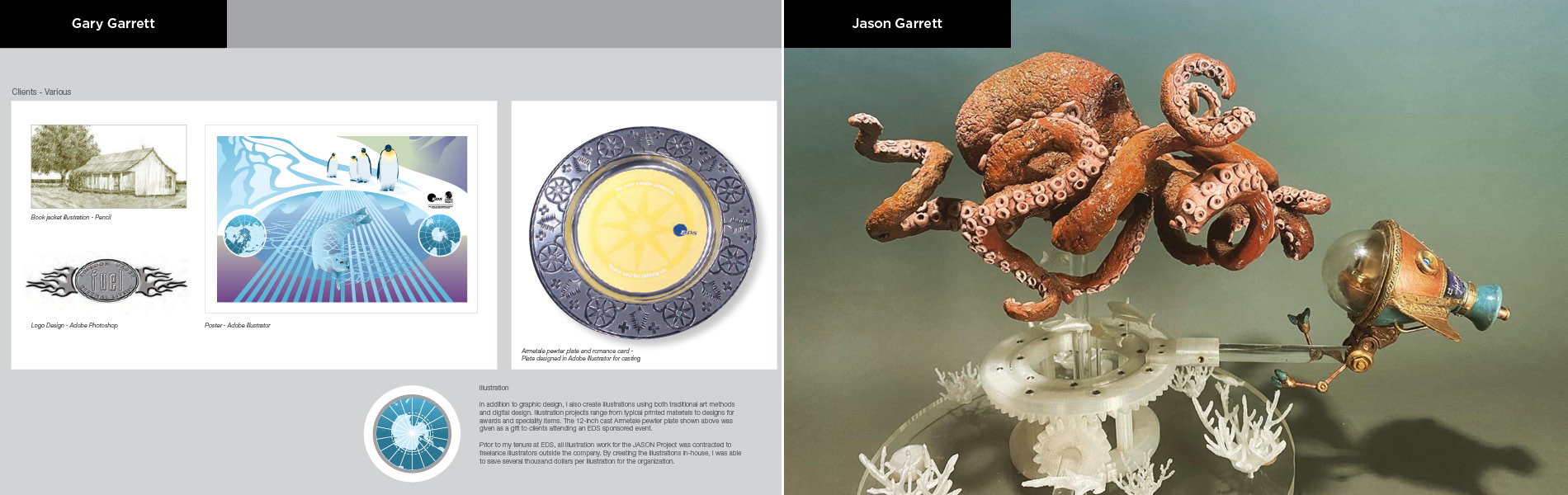 Samples of work by Gary & Jason Garrett