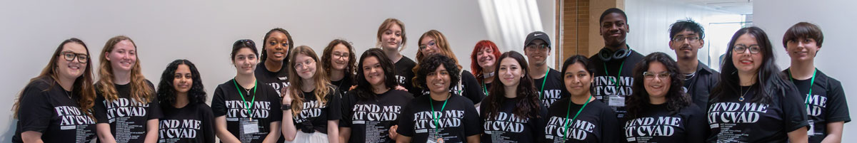 Group of students wearing black T-shirts