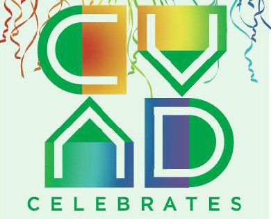 CVAD Celebrates 2025 in colorful type against a light green background.