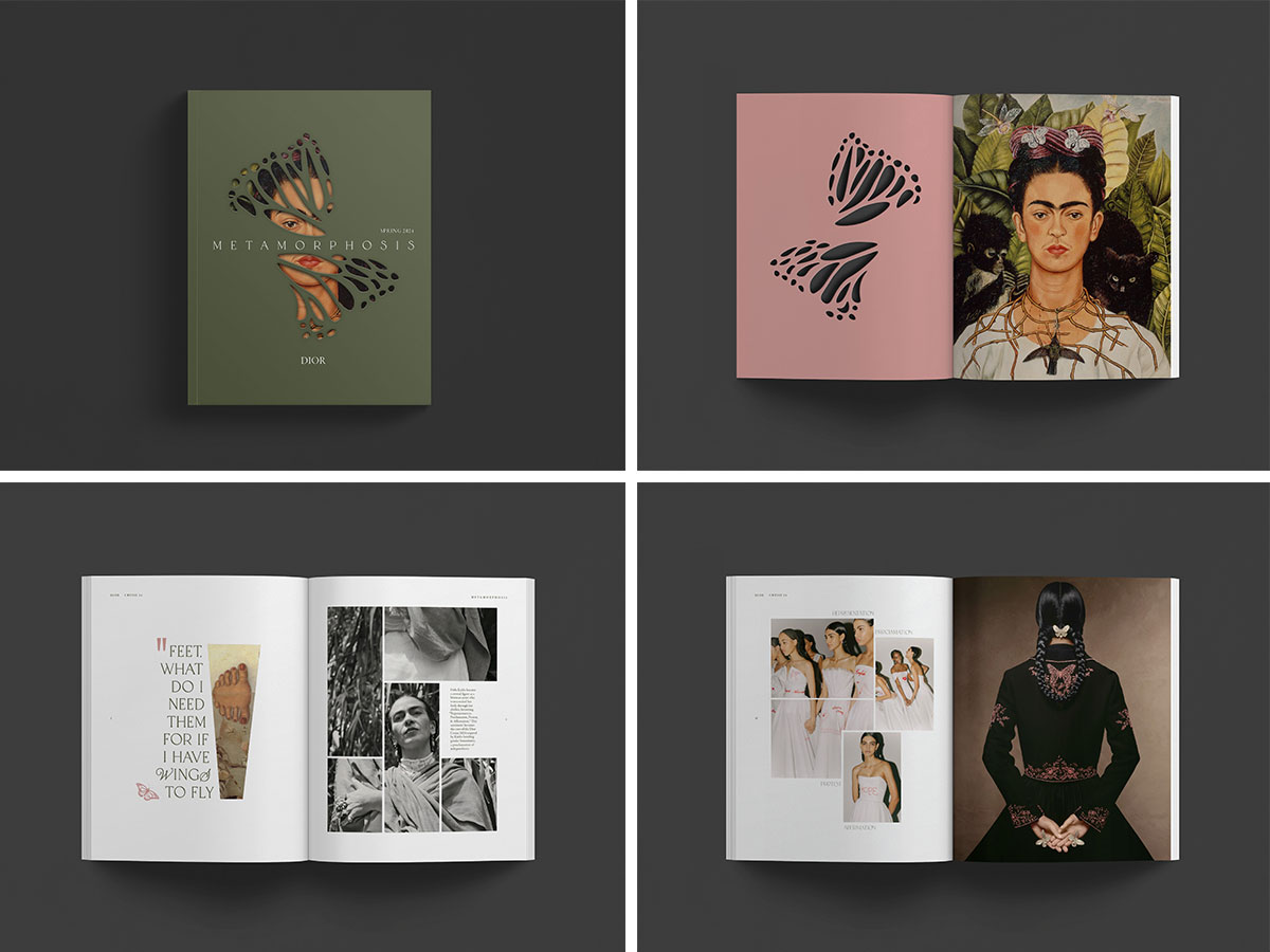 Four Images featuring some spreads from the publication.