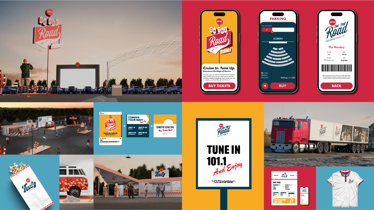 AMC movie theater campaign collaterals.