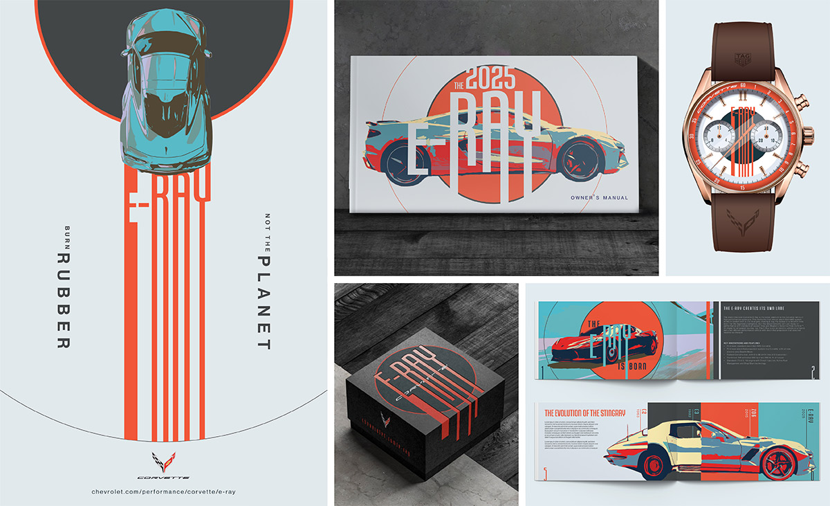 Ad layout for a car.