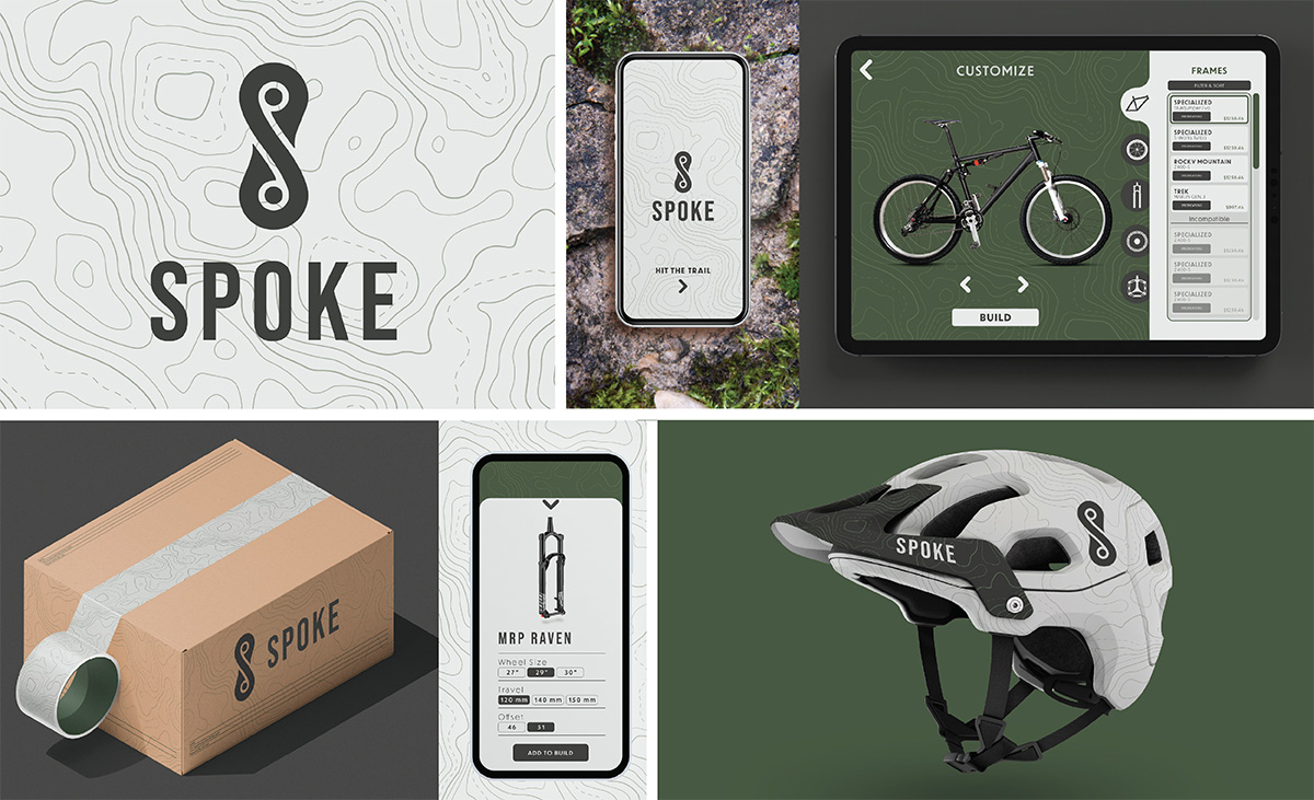Ad layout for bicycle gear