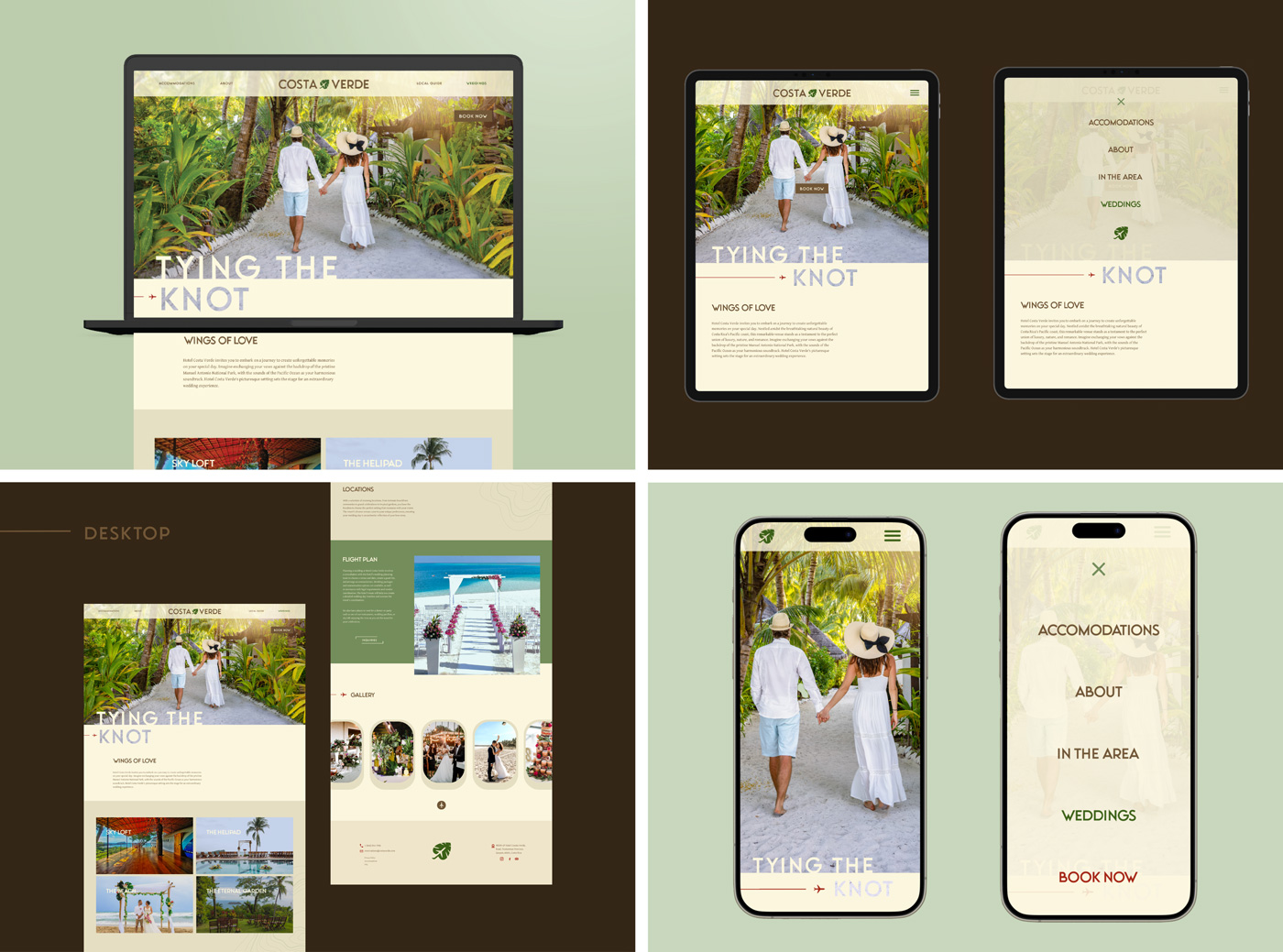 Ad campaign for a honeymoon or destination wedding in Costa Rica.