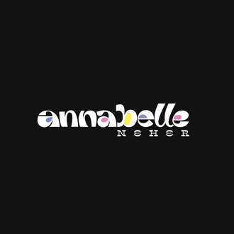 Black square with Annabelle Neher in white decortive letters