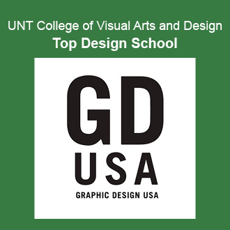 UNT CVAD Top Design School GDUSA, Graphic Design USA