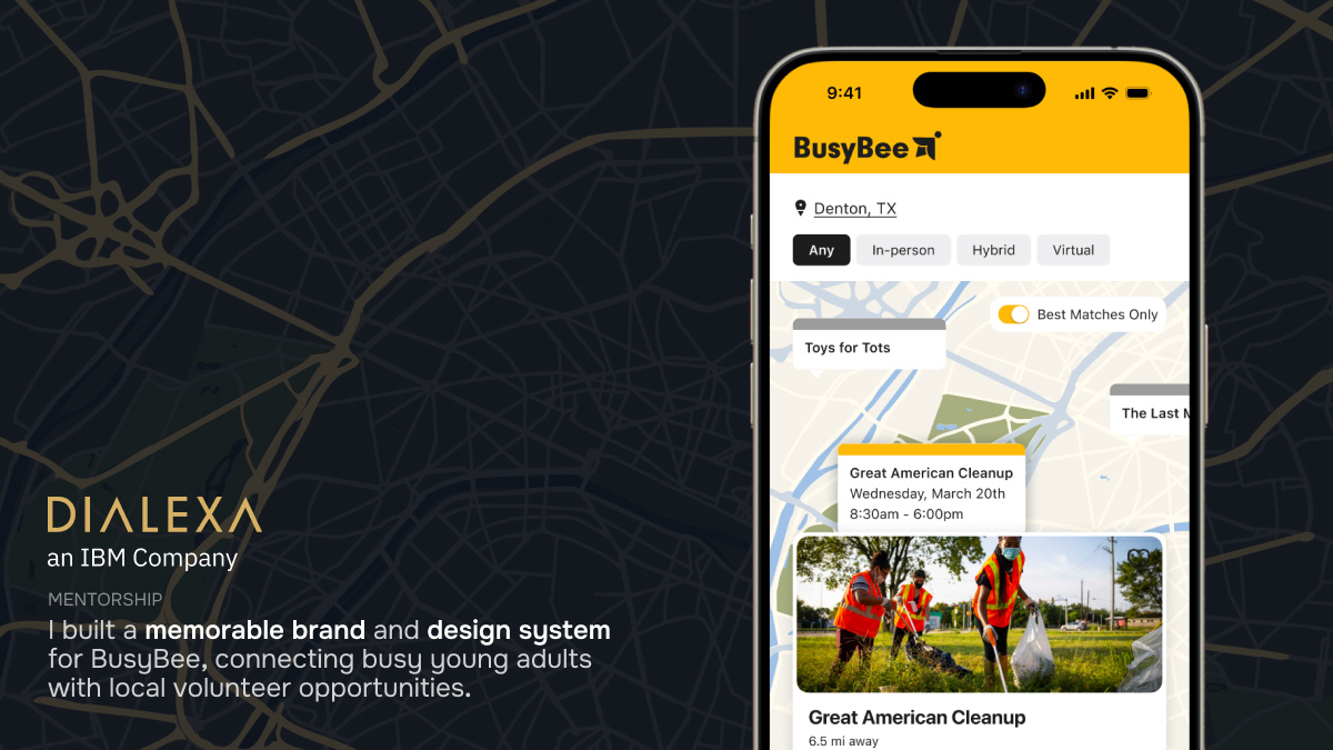 Screenshot of the BusyBee App.