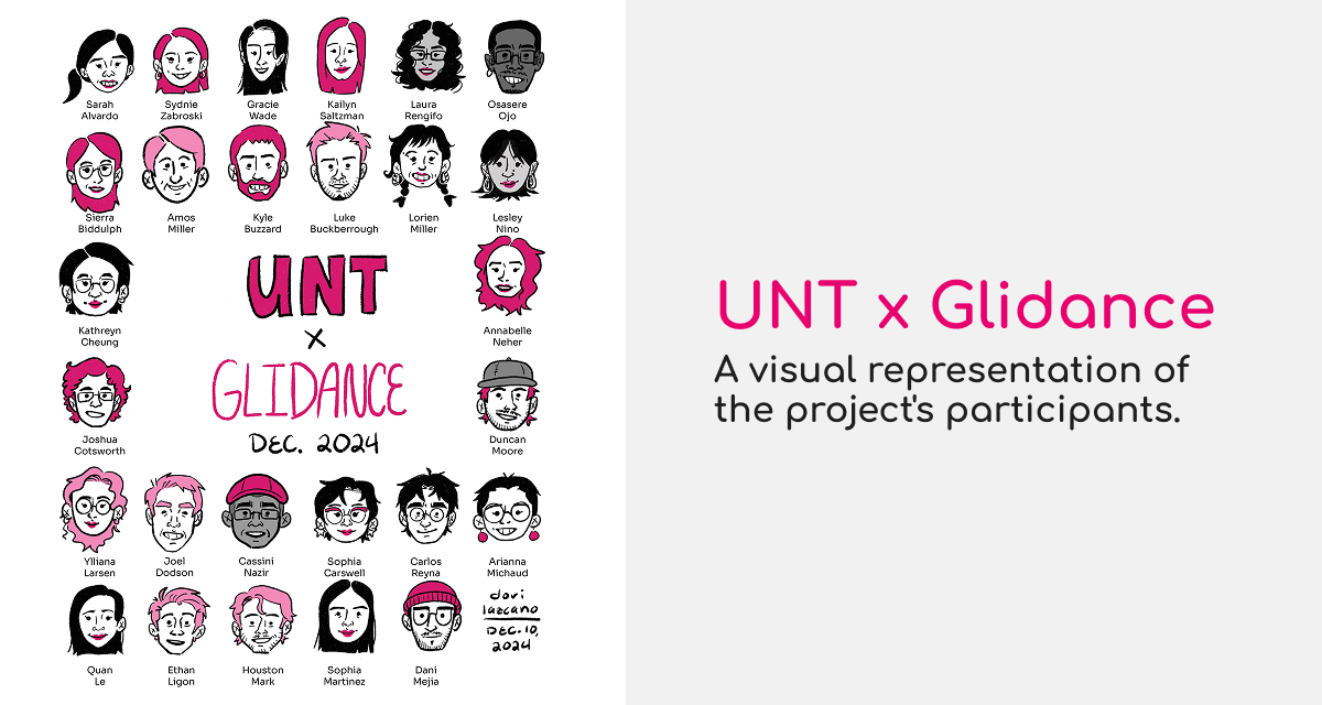 Hand-drawn images of 22 students.