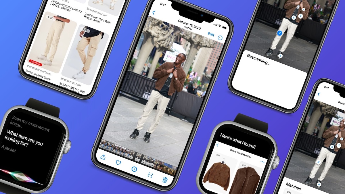 Screenshots of a product identifier mobile app.