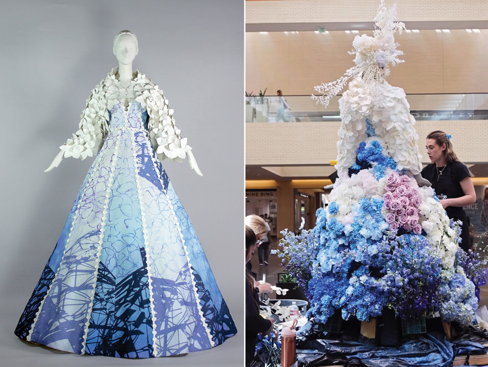 Design by Chanjuan Chen as sewn and reimagined by Le Bloom Dallas in fresh flowers.