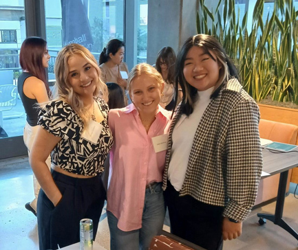 Three students posing for a photo.