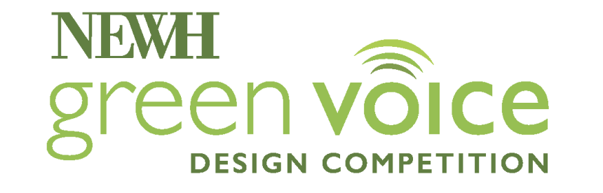 NEWH Green Voice Design Competition in green letters