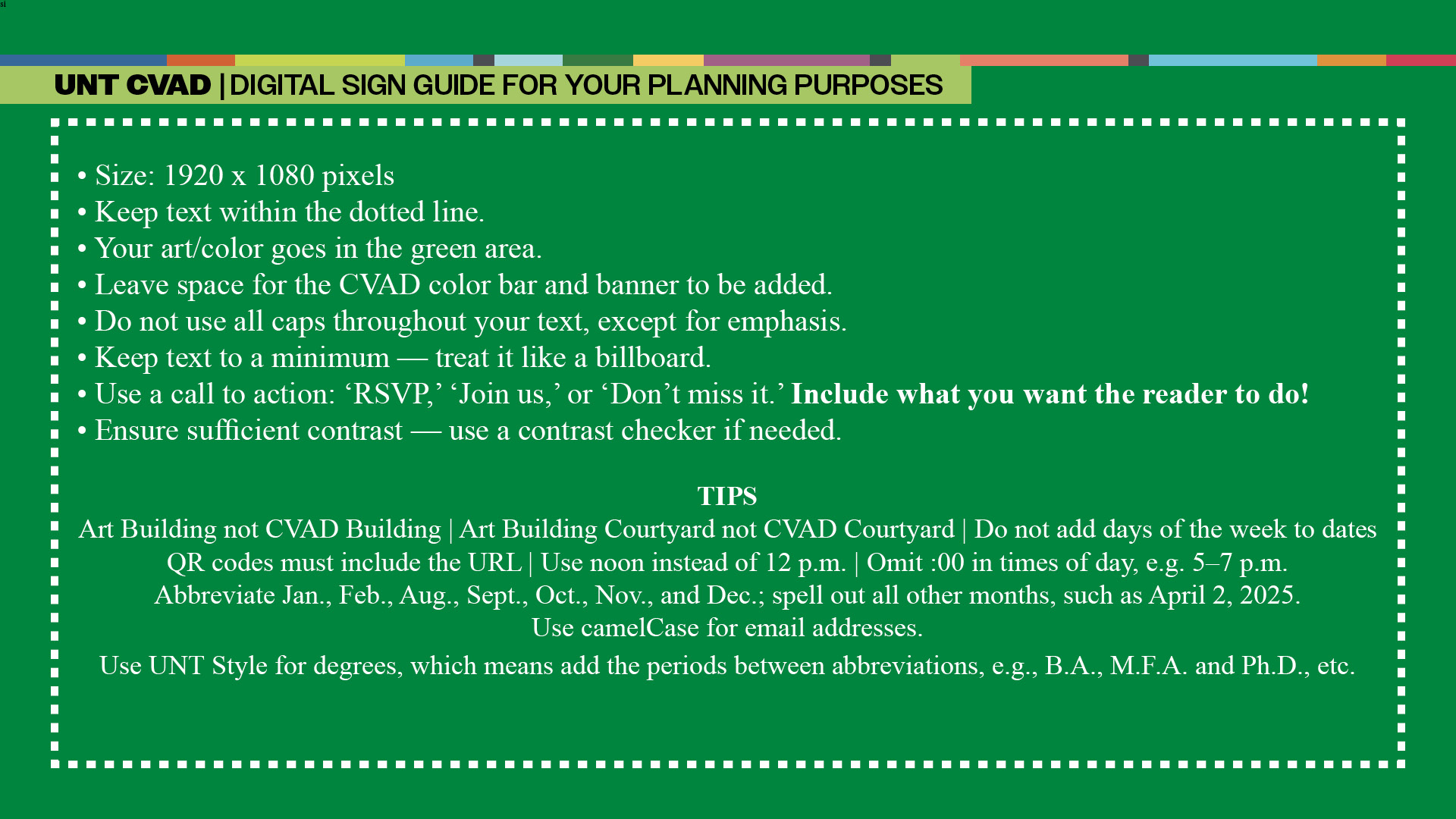 digital signs layout
