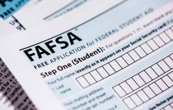 Detail of the FAFSA form