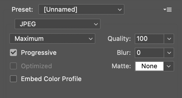 File prep box in Photoshop
