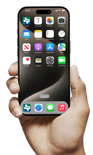 hand holding an iPhone