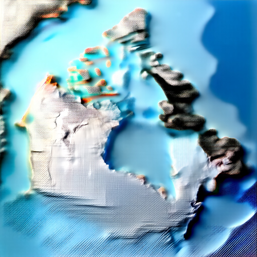 Art by Cyntha Clyde in blue and gray.