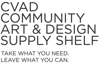 CVAD Community Art & Design Supply Shelves