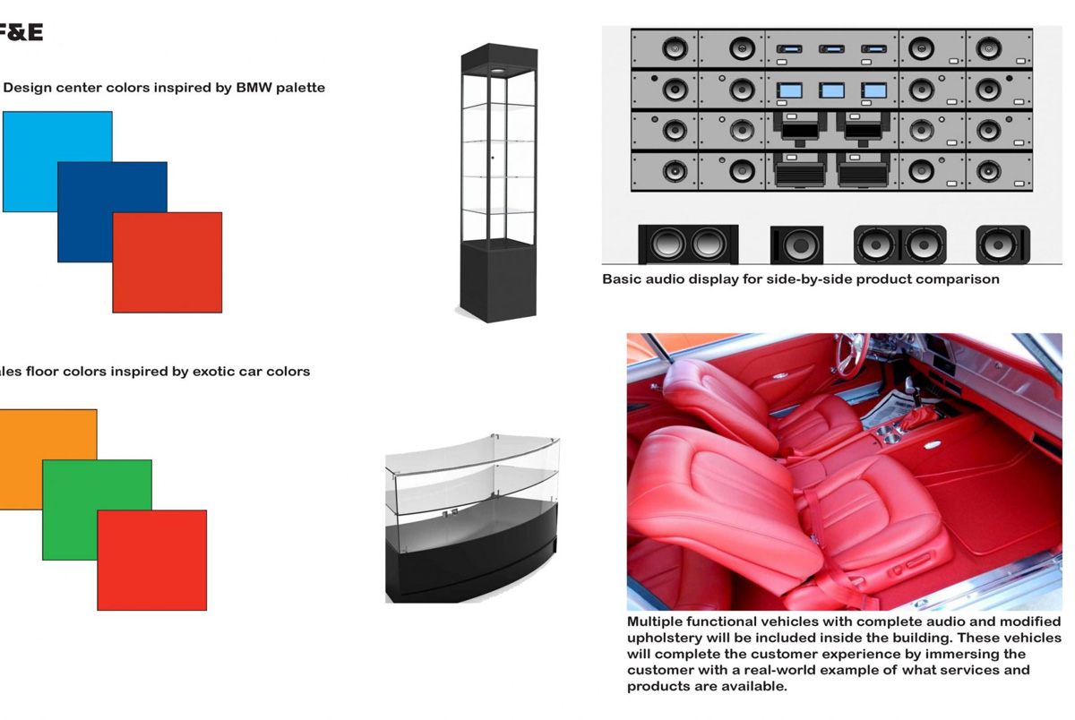 Design center color and audio display