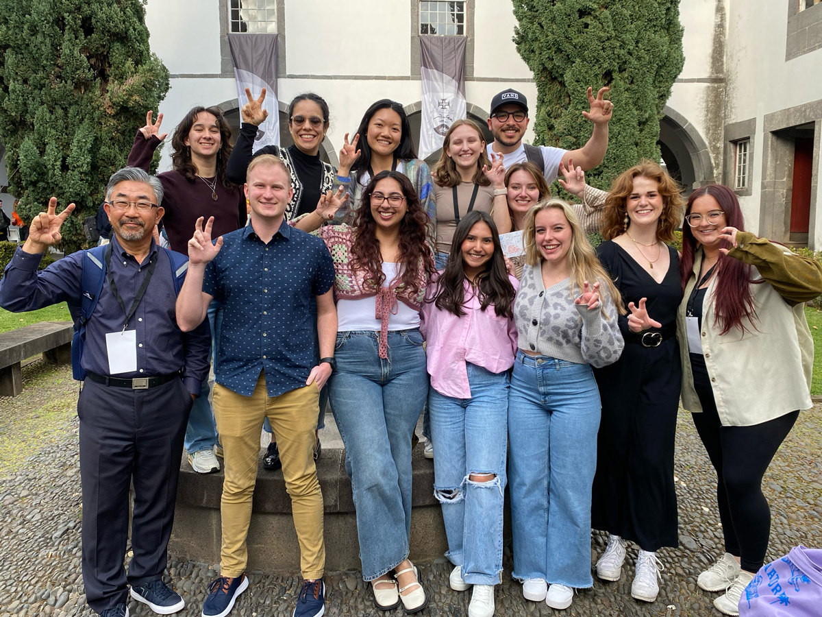 UNT students at the Universidade da Madeira, Funchal, Portugal