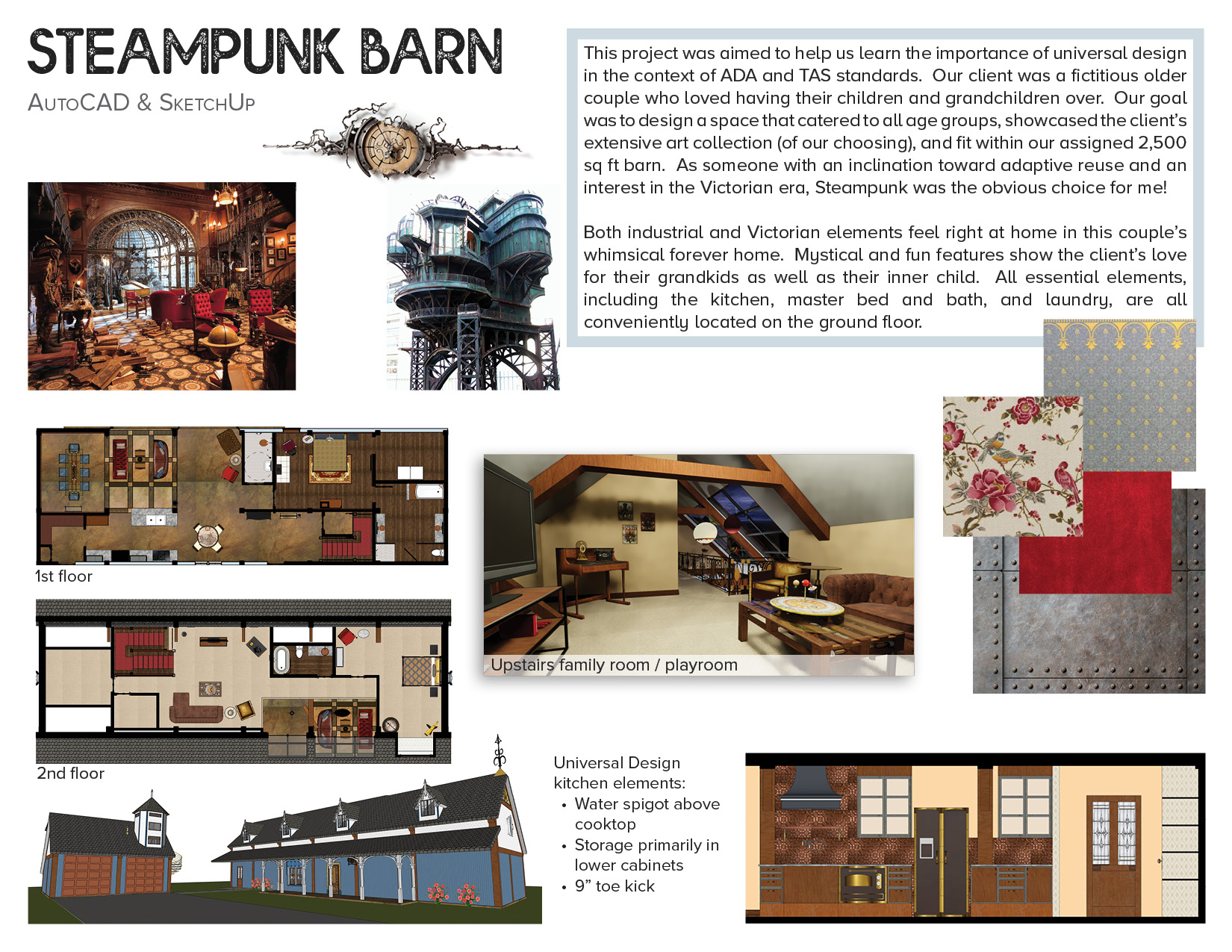 Inteior designs for Steampunk barn