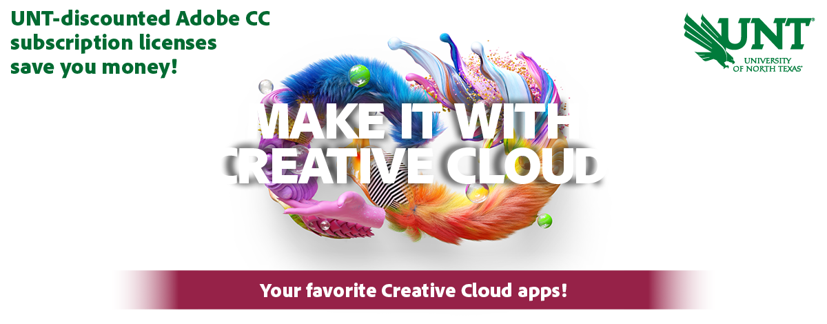 UNT-discounted Adobe CC subscription licenses