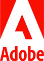 Adobe logo, red and white
