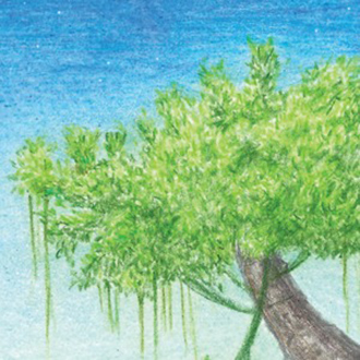 No portrait available, painting of a tree
