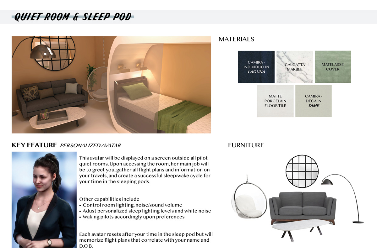 Quiet room & sleep pod designs