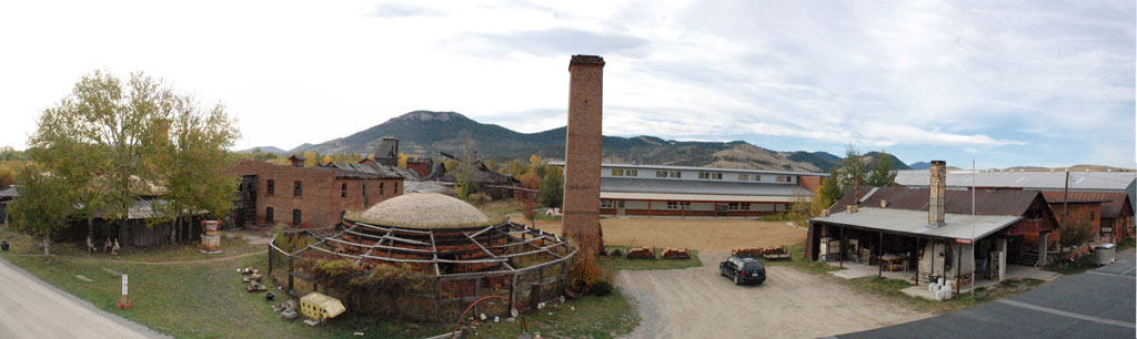 Wide screen view of the Archie Bray Foundation facilities