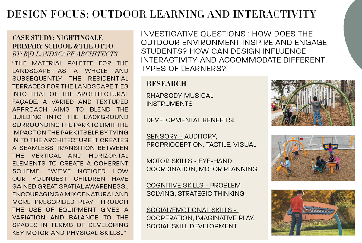Outdoor learning and interactivity