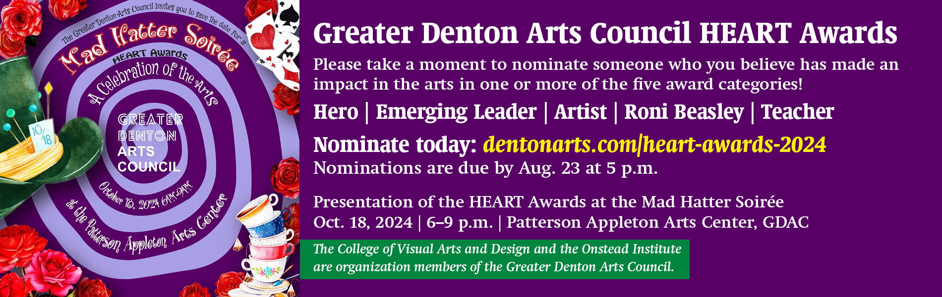 GDAC HEART Awards 2024, nominations are due Aug. 23 by 5 p.m.