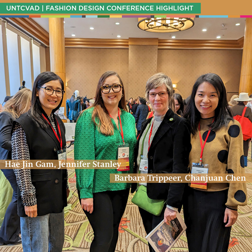 Hae Jin Gam, Jennifer Stanley, Barbara Trippeer, Chanjuan Chen posing in a hotel ballroom