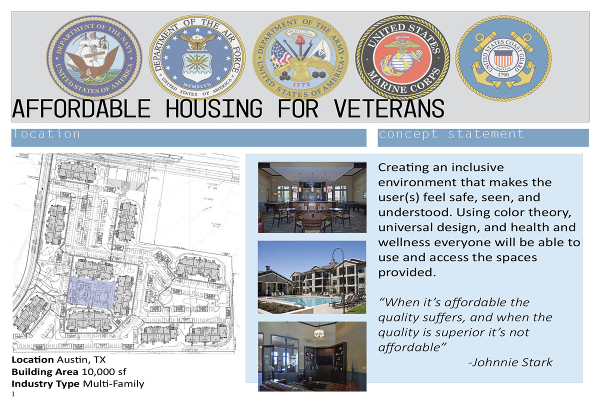  Affordable housing plan for veterans