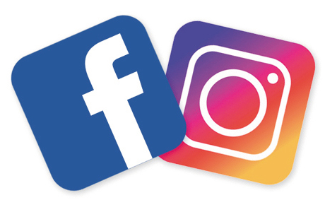 Facebook and Instagram icons