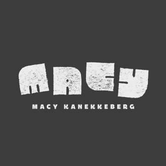 Macy in white type across a gray background