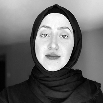 Shaimaa Khodr, portrait, black and white
