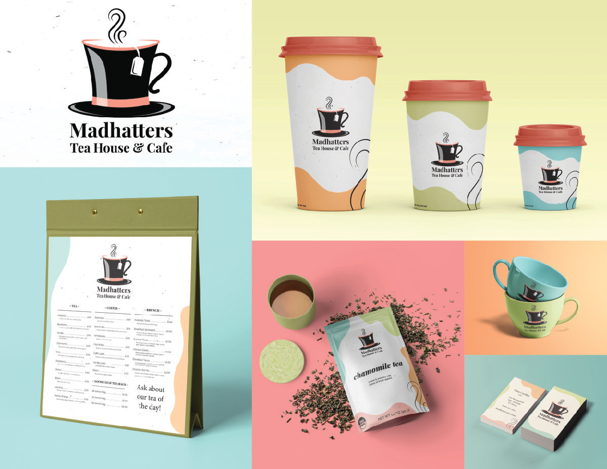 Coffee Cups featuring brand "Madhatters" Tea House & Cafe
