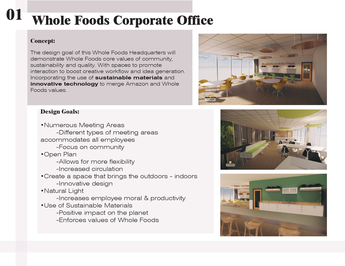 Interior designs for Whole Foods Corporate Office