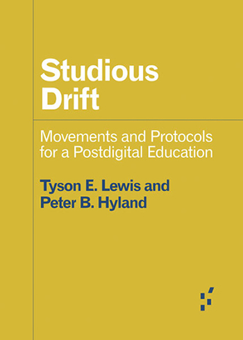 Book cover of Studious Drift, white letters on a gold background